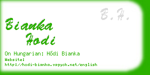 bianka hodi business card