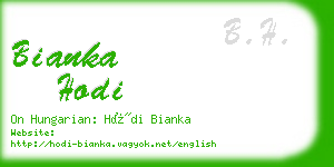 bianka hodi business card